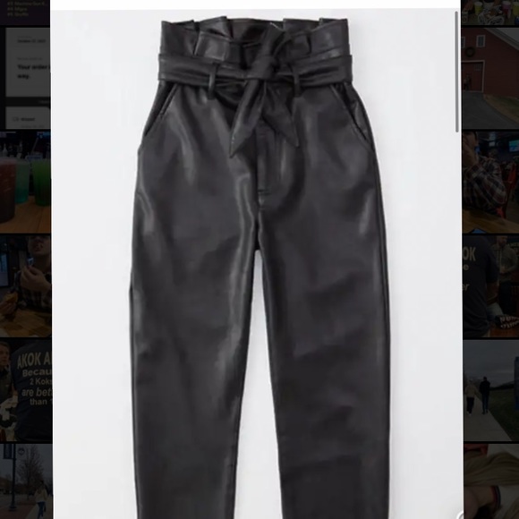 Leather Abercrombie pants - Picture 3 of 4